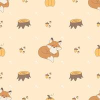 Seamless pattern autumn fall thanksgiving vector