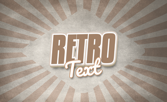 Retro Text Effect psd