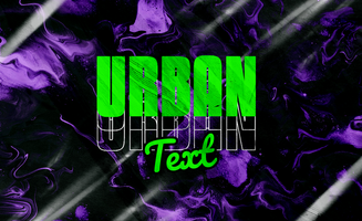 Double Text Effect psd