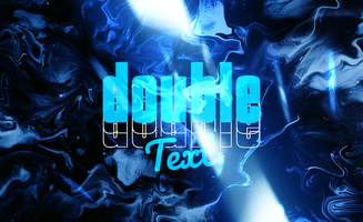 Double Text Effect psd