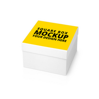 Square Paper Boxes Mockups psd