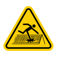 Fragile roof sign. Fragile roof that cannot be stepped on. Use safety belts and other protective equipment. Safety workers, visitors and accident prevention. Warning yellow triangular road sign. png