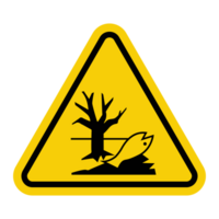 Pollutants sign. Ecological danger to environment. Health risks. Failure to comply with safety rules will lead to environmental problems. Environmental pollution. Warning yellow triangular road sign. png