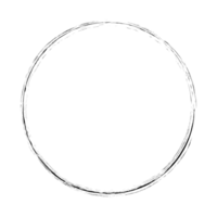 Grunge circle frame. Grunge circle drawn with brush strokes. Circle drawn in ink. Grunge frame contains stains, scratches, cracks, unevenness and other elements that create a worn effect. png