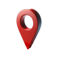Red Pin Location For Maps 3D location pin sticker, map symbol on transparent background png