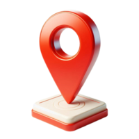 3d render map with local business gps pin location png