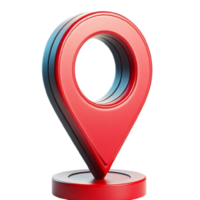 Red Pin Location For Maps 3D location pin sticker, map symbol on transparent background png