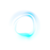 Vibrant Blue Neon Circular Wave Design on Transparent Background for Modern Projects png