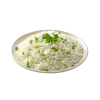 A plate of rice isolated on transparent background png