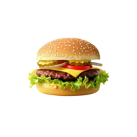 hum burger isolated on transparent background png