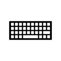 Flat design keyboard icon. vector
