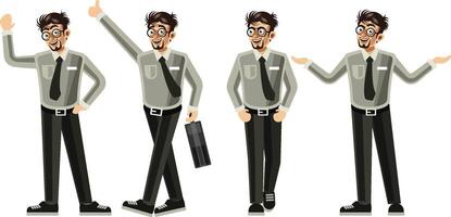 Employee Character Set Graphics Illustration vector