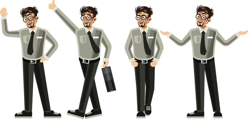 Employee Character Set Graphics Illustration