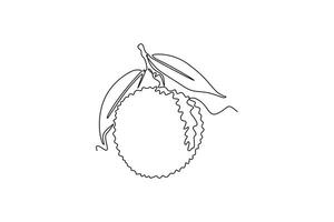 Fruits concept. Single line draw design graphic illustration. vector