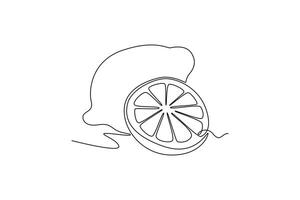 Fruits concept. Single line draw design graphic illustration. vector