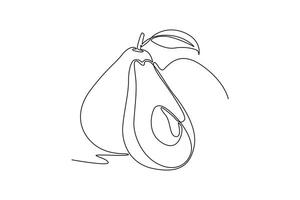 Fruits concept. Single line draw design graphic illustration. vector