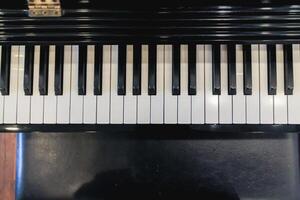 Beautiful piano background are set by the window in the morning waiting for the pianist to come to practice in the morning to reduce the mistake of having to perform the piano performance at a concert photo