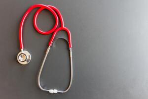 image blur doctor's stethoscope is prepared when it comes to emergencies, when there is an accident patient or the patient is unconscious because the stethoscope is used to listen to the heartbeat. photo
