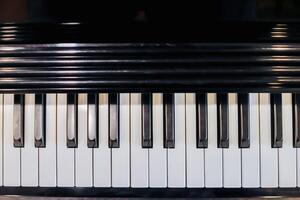 Beautiful piano background are set by the window in the morning waiting for the pianist to come to practice in the morning to reduce the mistake of having to perform the piano performance at a concert photo