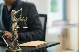 statue of god Themis Lady Justice is used as symbol of justice within law firm to demonstrate truthfulness of facts and power to judge without prejudice. Themis Lady Justice is of justice photo