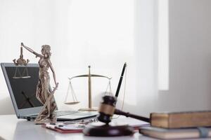 statue of god Themis Lady Justice is used as symbol of justice within law firm to demonstrate truthfulness of facts and power to judge without prejudice. Themis Lady Justice is of justice photo