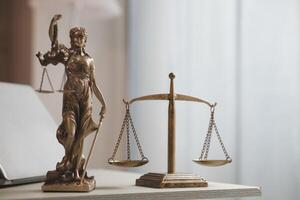 statue of god Themis Lady Justice is used as symbol of justice within law firm to demonstrate truthfulness of facts and power to judge without prejudice. Themis Lady Justice is of justice photo