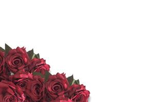 Red roses on background with space for text photo