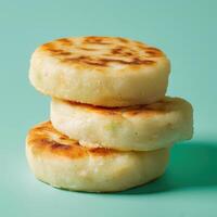 Scrumptious potato pancakes stacked up for a delightful breakfast photo