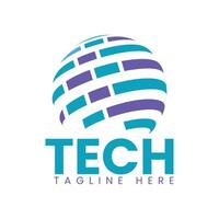 Tech logo design vector