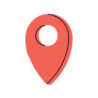 GPS, Map pointer, location mark, pin point of place, location pin or navigation mark, pin point, location marker, landmark for map sticker, place mark, indicator, navigation flat illustration. vector