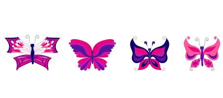 butterfly of fleat vector