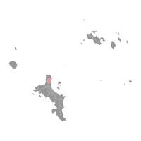Anse Etoile district map, administrative division of Seychelles. illustration. vector