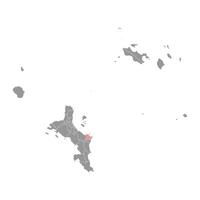 Pointe La Rue district map, administrative division of Seychelles. illustration. vector