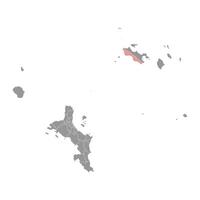Grand Anse Praslin district map, administrative division of Seychelles. illustration. vector