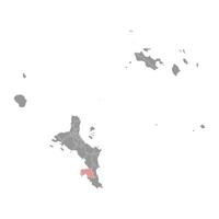 Baie Lazare district map, administrative division of Seychelles. illustration. vector