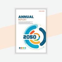 Flat design Annual report brochure design cover for business, corporate, industrial, institute etc vector