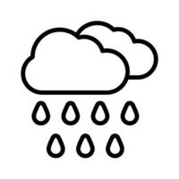 Trendy style icon of raining, cloud raining design vector