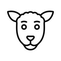 Visually appealing icon of sheep in trendy style, customizable design vector