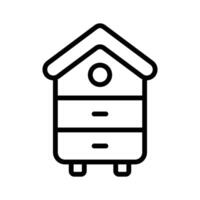 An icon of the beehive symbolizes honey production, bees, pollination, and nature conservation efforts. vector