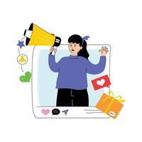 Have a look at trendy illustration of influencer vector