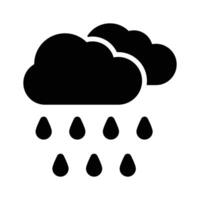 Trendy style icon of raining, cloud raining design vector