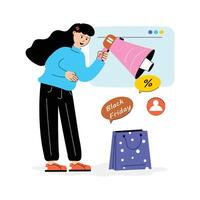 Give a try to this design illustration of black friday vector