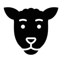 Visually appealing icon of sheep in trendy style, customizable design vector