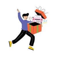 Give a try to this perfectly designed illustration of lucky draw vector