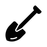 A shovel icon representing a tool used for farming, gardening and digging. vector
