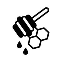 A tool used for drizzling honey, honey dipper icon design vector
