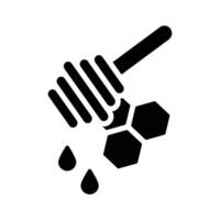 A tool used for drizzling honey, honey dipper icon design vector