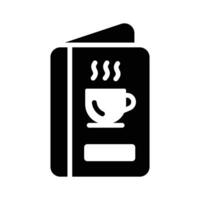 Coffee menu card icon design isolated on white background vector