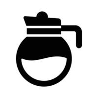 A coffee jug icon depicting a container used for serving brewed coffee, often seen in cafes. vector