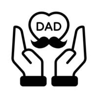 Get this amazing icon of father day, dad care design vector